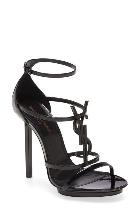 ysl heels black leather|how much do YSL heels cost.